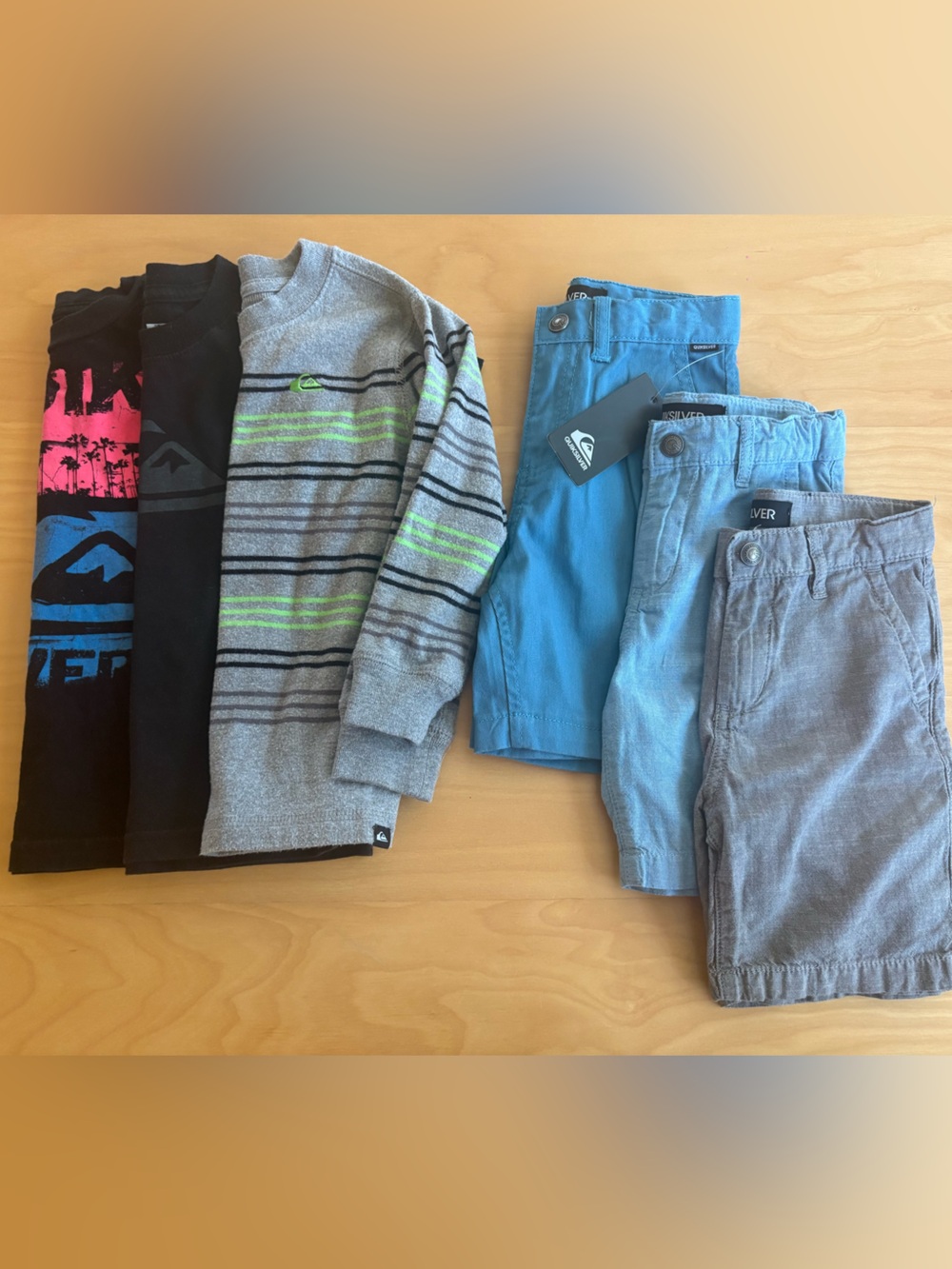 Quiksilver Boys' 3T Gray and Blue Kids Bottoms Set